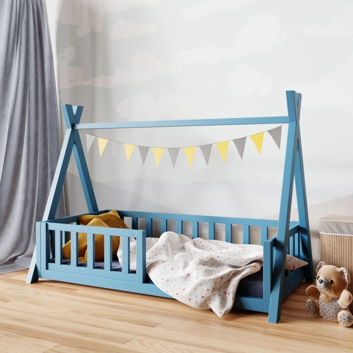 Łóżko tipi z barierkami